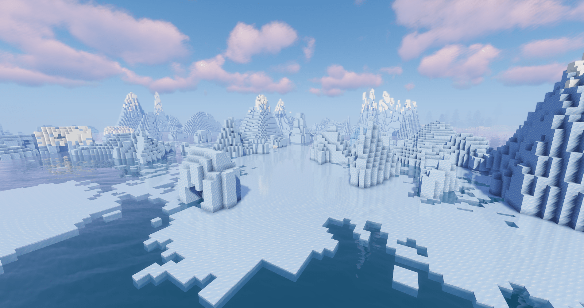 Picture of ice biome in Minecraft