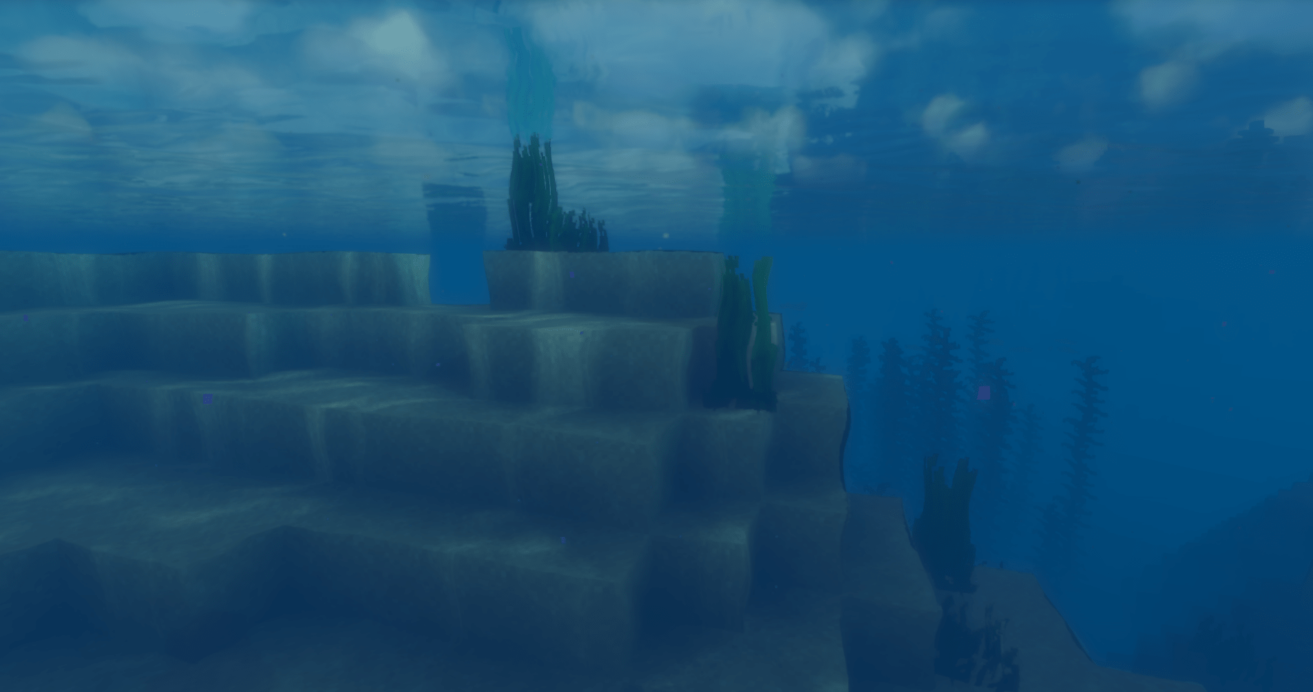 Underwater sand in Minecraft
