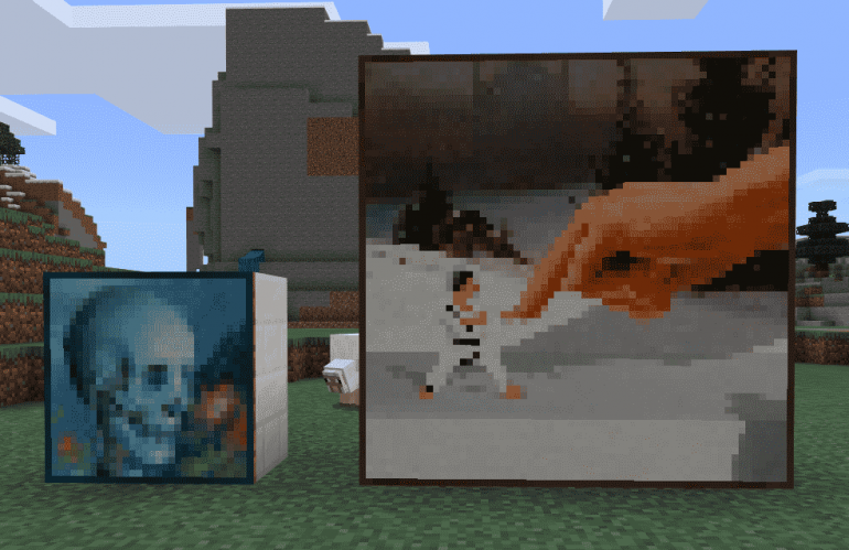 how to make a painting in Minecraft