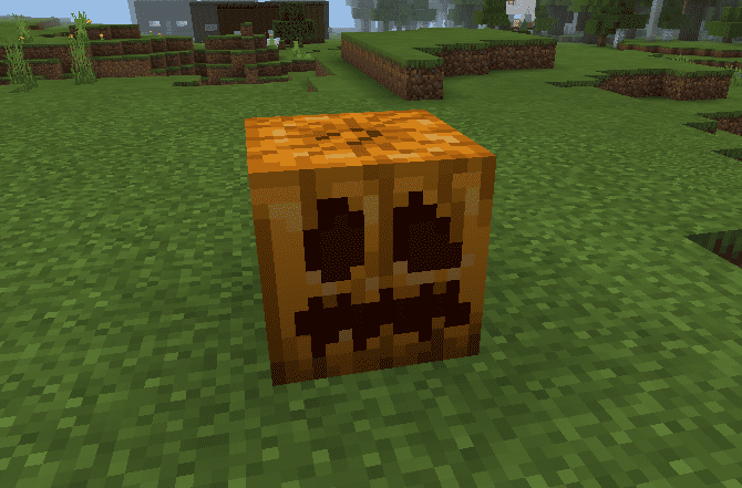 how to carve a pumpkin in Minecraft