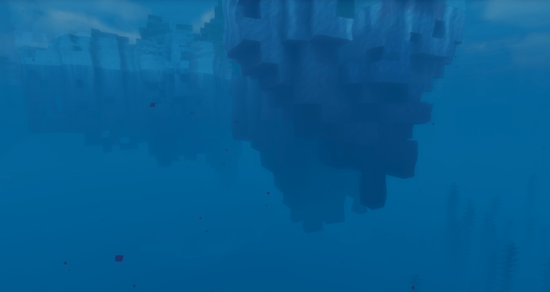 Picture of an iceberg in Minecraft